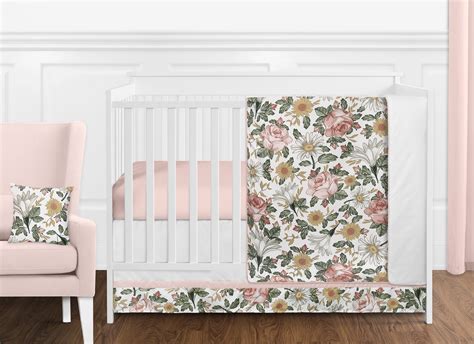 flower crib bedding sets|floral mini crib sheets.